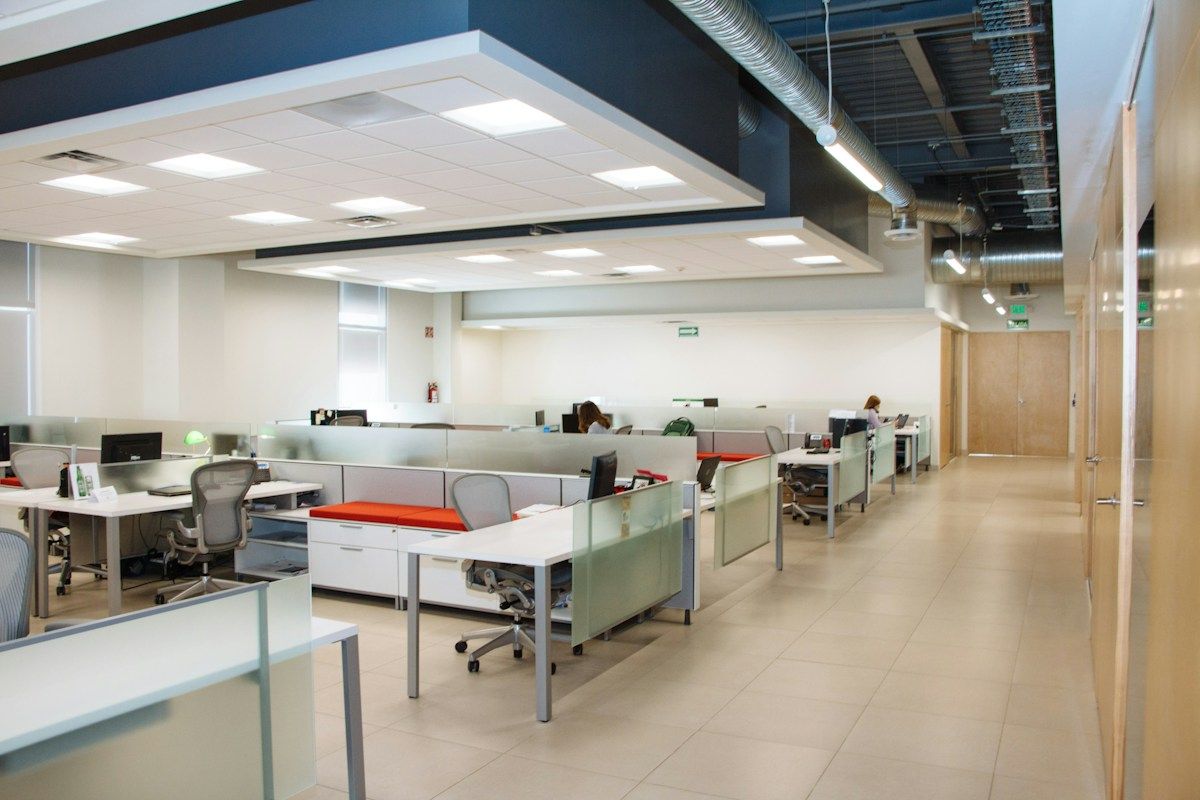 Clean open-plan office