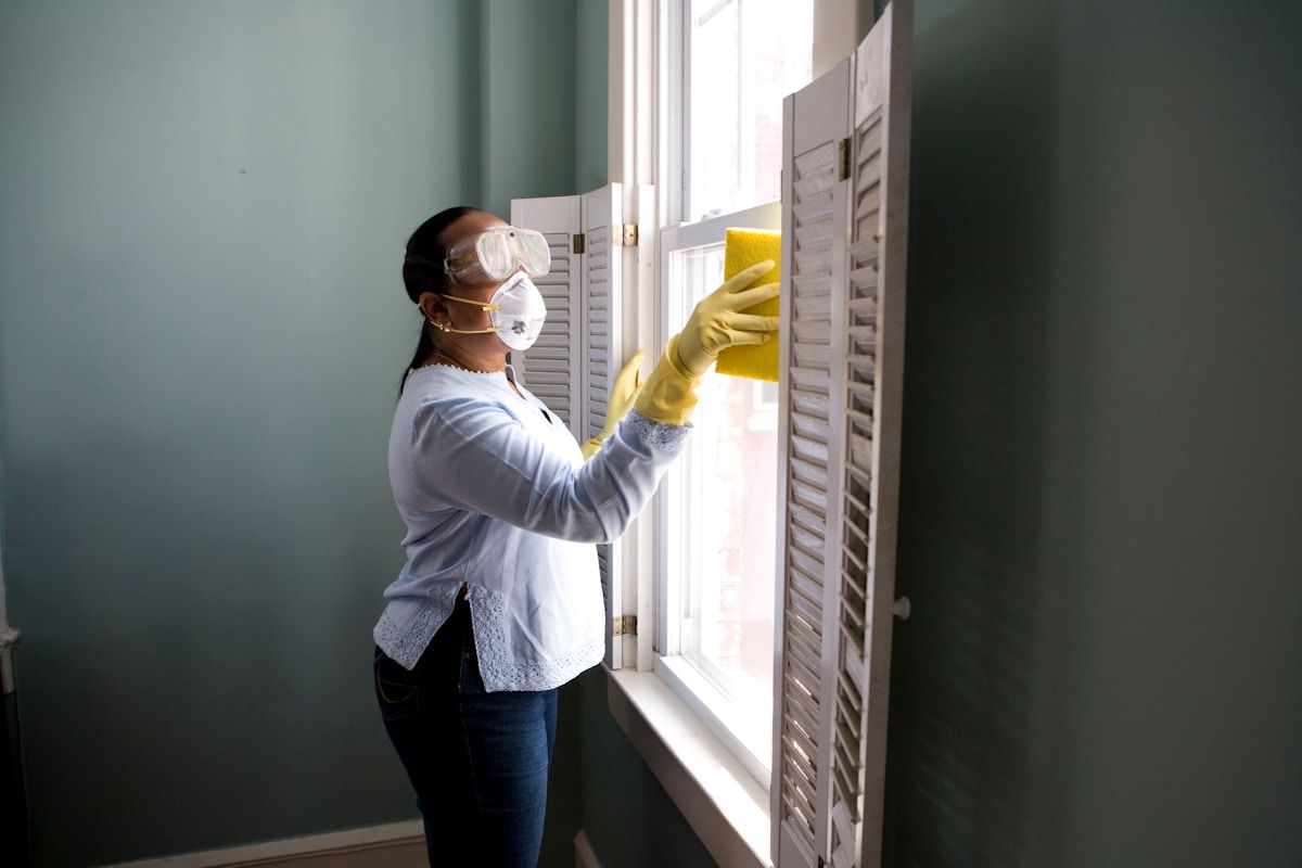 Cleaner washing windows